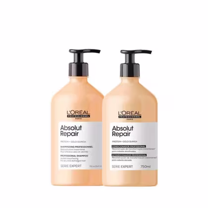 Imagem do produto Kit L'Oréal Absolut Repair Gold Quinoa Shampoo e Condicionador - 750ml