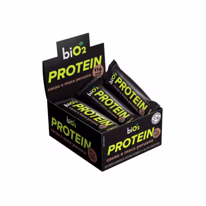 Imagem do produto Barra de Proteína Cacau e Maca Peruana 12x45g - biO2