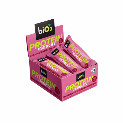 Imagem do produto Protein Crunchy Morango com Hibisco 9x50g - biO2