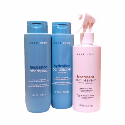 Imagem do produto Braé Stages Hydration  - Shampoo 250ml + Condicionador 250ml + Multi Leave-in 260ml