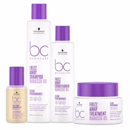 Imagem do produto Kit Schwarzkopf Bc Frizz Away - Shampoo 250ml + Condicionador 200ml + Máscara 200ml + Smoothing Oil 50ml