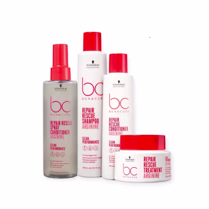 Imagem do produto Kit Schwarzkopf Bc Repair Rescue - Shampoo 250ml + Condicionador 200ml + Máscara 200ml + Spray Conditioner 200ml
