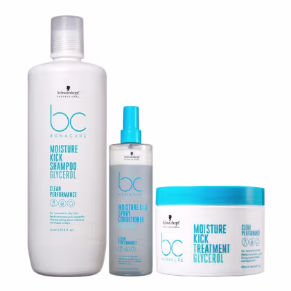 Imagem do produto Kit Schwarzkopf Bc Moisture Kick - Shampoo 1L + Máscara 500ml + Spray Conditioner 200ml