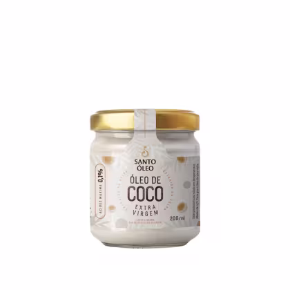 Óleo de Coco Santo Óleo Extravirgem, 200ml.