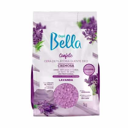 Imagem do produto Cera Depilatória Depil Bella Confete Lavanda Hidratação 1 kg