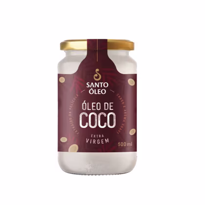 Óleo de Coco Santo Óleo Extravirgem de Película, 500ml.