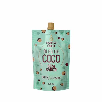 Óleo de Coco Santo Óleo Sem Sabor, 100ml.