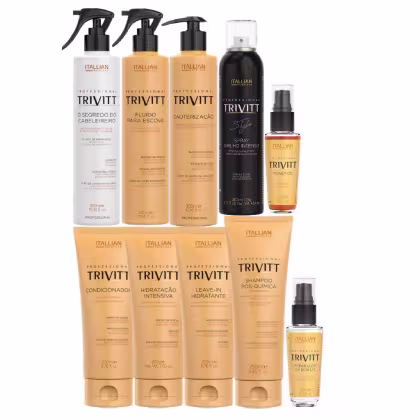 Imagem do produto Trivitt Hidratação E Manutenção Capilar Pós Quimica - Kit Completo (10 Itens)
