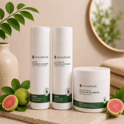 Imagem do produto Kit de Shampoo, Condicionador e Máscara Capilar Folha da Goiabeira Fórmula Exclusiva