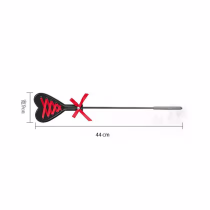 Imagem do produto Chibata Coração Preto e Vermelho 44cm x 9cm em Material Premium