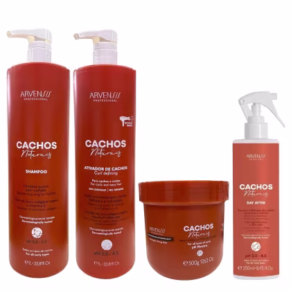 Imagem do produto Kit Arvensis Professional Cachos Naturais - Shampoo 1L + Ativador De Cachos 1L + Geleia Ativadora 500g + Day After 250ml