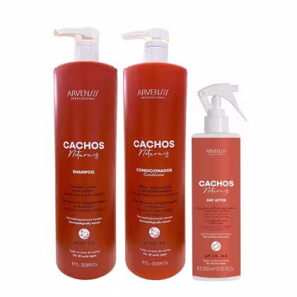 Imagem do produto Kit Arvensis Professional Cachos Naturais - Shampoo 1L + Condicionador 1L + Day After 250ml