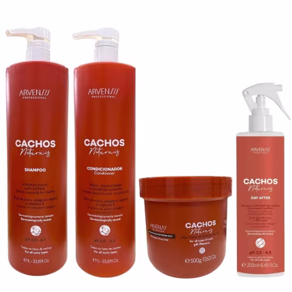 Imagem do produto Kit Arvensis Professional Cachos Naturais - Shampoo 1L + Condicionador 1L + Geleia Ativadora 500g + Day After 250ml