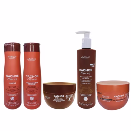 Imagem do produto Kit Arvensis Professional Cachos Naturais - Shampoo 300ml + Condicionador 300ml + Máscara 250g + Ativador Crespos 300ml + Máscara Crespos 250g