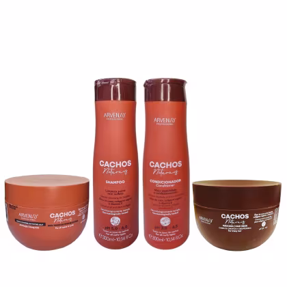 Imagem do produto Kit Arvensis Professional Cachos Naturais - Shampoo 300ml + Condicionador 300ml + Máscara 250g + Máscara Crespos 250g