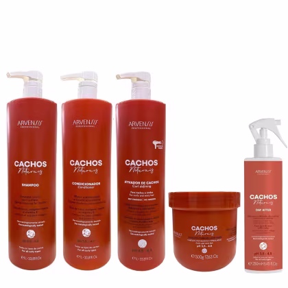 Imagem do produto Kit Arvensis Professional Cachos Naturais - Shampoo 1L + Condicionador 1L + Ativador De Cachos 1L + Máscara 500g + Day After 250ml