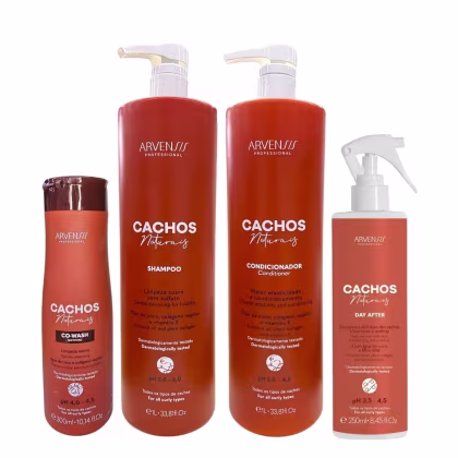 Imagem do produto Kit Arvensis Professional Cachos Naturais - Shampoo 1L + Condicionador 1L + Co-Wash 300ml + Day After 250ml