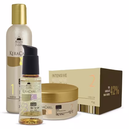 Imagem do produto Kit Avlon KeraCare - Shampoo Intensive Restorative 240ml + Máscara Intensive Restorative 180g + Silken Seal 60ml