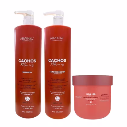 Imagem do produto Kit Arvensis Cachos Naturais - Shampoo 1L + Condicionador 1L + Máscara 2x1 500g
