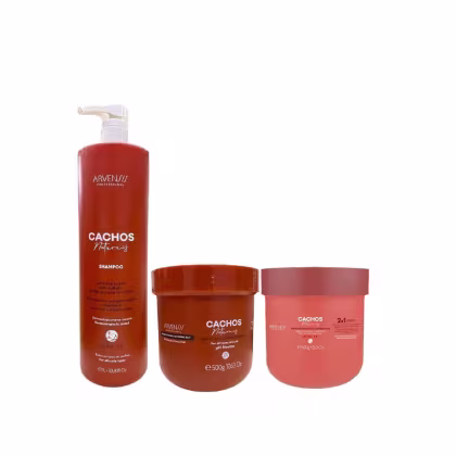 Imagem do produto Kit Arvensis Cachos Naturais - Shampoo 1L + Geleia Ativadora Forte 500g + Máscara 2x1 500g