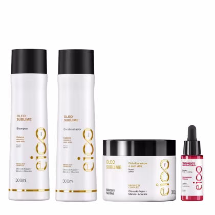 Imagem do produto Kit Eico Pro Óleo Sublime - Shampoo 300ml + Condicionador 300ml +Máscara 300ml + Booster (Tratamento Obrigatório) 30ml