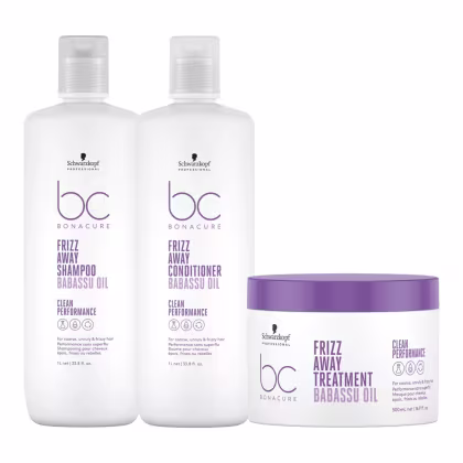 Imagem do produto Kit Schwarzkopf BC Bonacure Frizz Away - Shampoo 1L + Condicionador 1L + Máscara 500ml