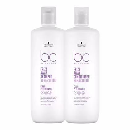 Imagem do produto Kit Schwarzkopf BC Bonacure Frizz Away - Shampoo 1L + Condicionador 1L