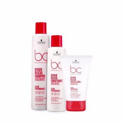 Imagem do produto Kit Schwarzkopf Bc Repair Rescue - Shampoo 250ml + Condicionador 200ml + Sealed Ends 100ml