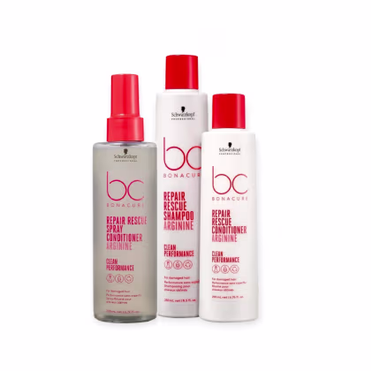 Imagem do produto Kit Schwarzkopf Bc Repair Rescue - Shampoo 250ml + Condicionador 200ml + Spray Conditioner 200ml