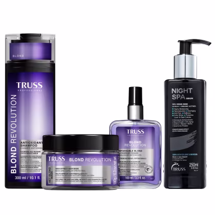 Imagem do produto Kit Truss Blond Revolution - Shampoo 300ml + Máscara 180g + Finalizador 100ml + Night Spa 250ml