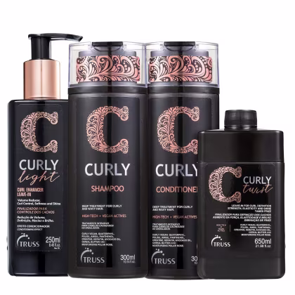 Imagem do produto Kit Truss Curly - Shampoo 300ml + Condicionador 300ml + Leave-In Twist 650ml + Leave-In Light 250ml