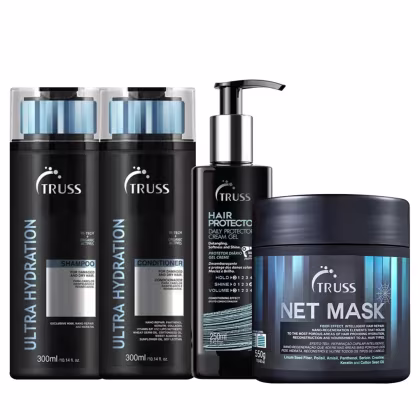 Imagem do produto Kit Truss Ultra Hydration - Shampoo 300ml + Condicionador 300ml + Net Mask 550g + Hair protector 250ml