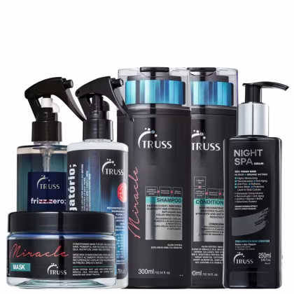 Kit TRUSS Miracle Power Care, 6 produtos.