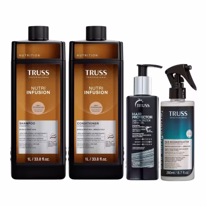 Imagem do produto Kit Truss Nutri Infusion - Shampoo 1L + Condicionador 1L + Hair Protector 250ml + Uso Obrigatório Spray 260ml