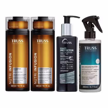 Imagem do produto Kit Truss Nutri Infusion - Shampoo 300ml + Condicionador 300ml + Hair Protector 250ml + Uso Obrigatório Spray 260ml
