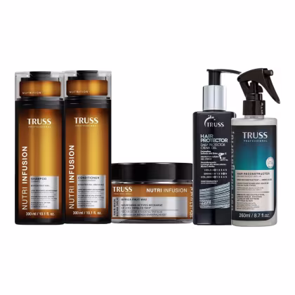 Imagem do produto Kit Truss Nutri Infusion - Shampoo 300ml + Condicionador 300ml + Máscara 180g + Hair Protector 250ml + Uso Obrigatório Spray 260ml