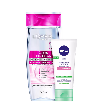 Imagem do produto Kit Beleza na Web L'Oréal Paris Água Micelar + NIVEA Controle do Brilho & Oleosidade (2 Produtos)