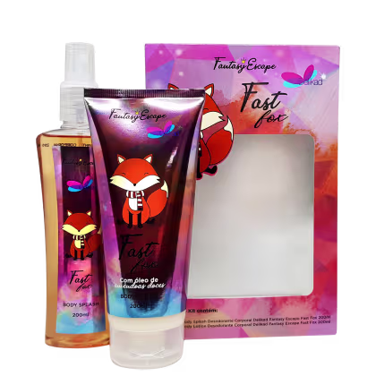Imagem do produto Conjunto Fantasy Escape Fast Fox Delikad Infantil - Body Spray 200ml + Loção Corporal 200ml