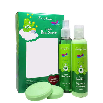 Imagem do produto Conjunto Fantasy Escape Ursinho Boa Sorte Delikad Infantil - Body Spray 200ml + Loção Corporal 200ml + 2 Sabonetes