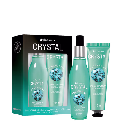 Imagem do produto Conjunto Crystal Aquamarine Phytoderm Feminino - Body Spray 200ml + Loção Hidratante 110ml