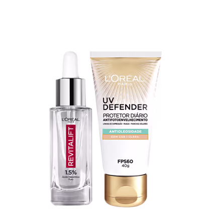Imagem do produto Kit L'Oréal Paris Hialurônico & UV Defender (2 produtos)