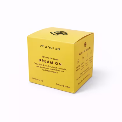 Imagem do produto Chá Infusão de Ervas Dream On Moncloa 15g. Caixa com 10 Sachês.