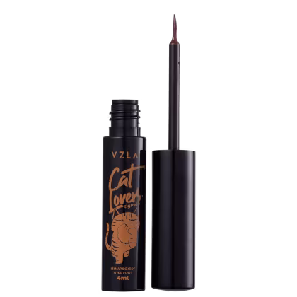 Imagem do produto Vizzela Cosméticos Cat Lovers Marrom - Delineador Líquido 4ml