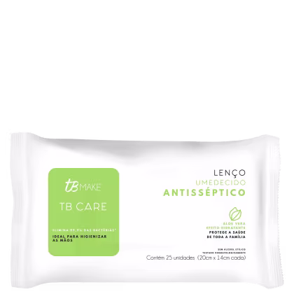Imagem do produto TB Make TB Care Lenço Umedecido Antisséptico - Lenços Umedecidos (25 unidades)