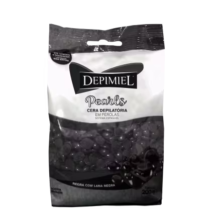 Imagem do produto Depimiel Pearls Lama Negra - Cera Depilatória em Pérolas 200g
