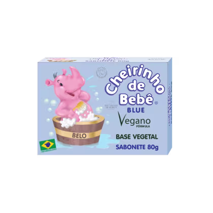 Sabonete em Barra Glicerina Blue, da marca Cheirinho de Bebê.