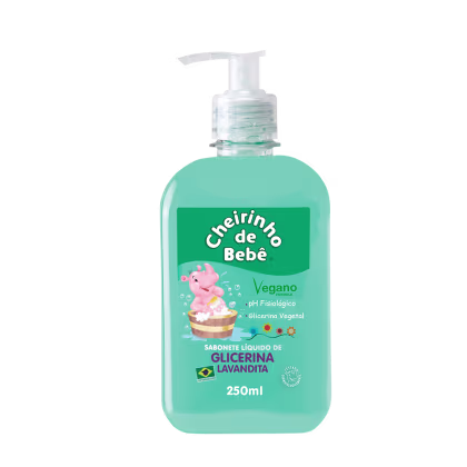 Sabonete Líquido Glicerina Lavandita, da marca Cheirinho de Bebê.