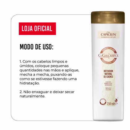 Imagem do produto Gelatina Capicilin Definidor De Cachos 250ml