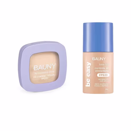 Imagem do produto Kit Bauny Pó Compacto FPS25 10g 020 + Base Be Easy Tint 020