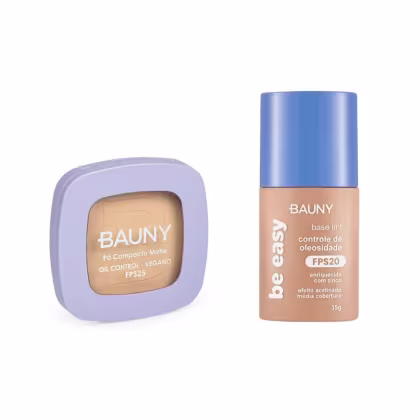 Imagem do produto Kit Bauny Pó Compacto FPS25 10g 040 + Base Be Easy Tint 040